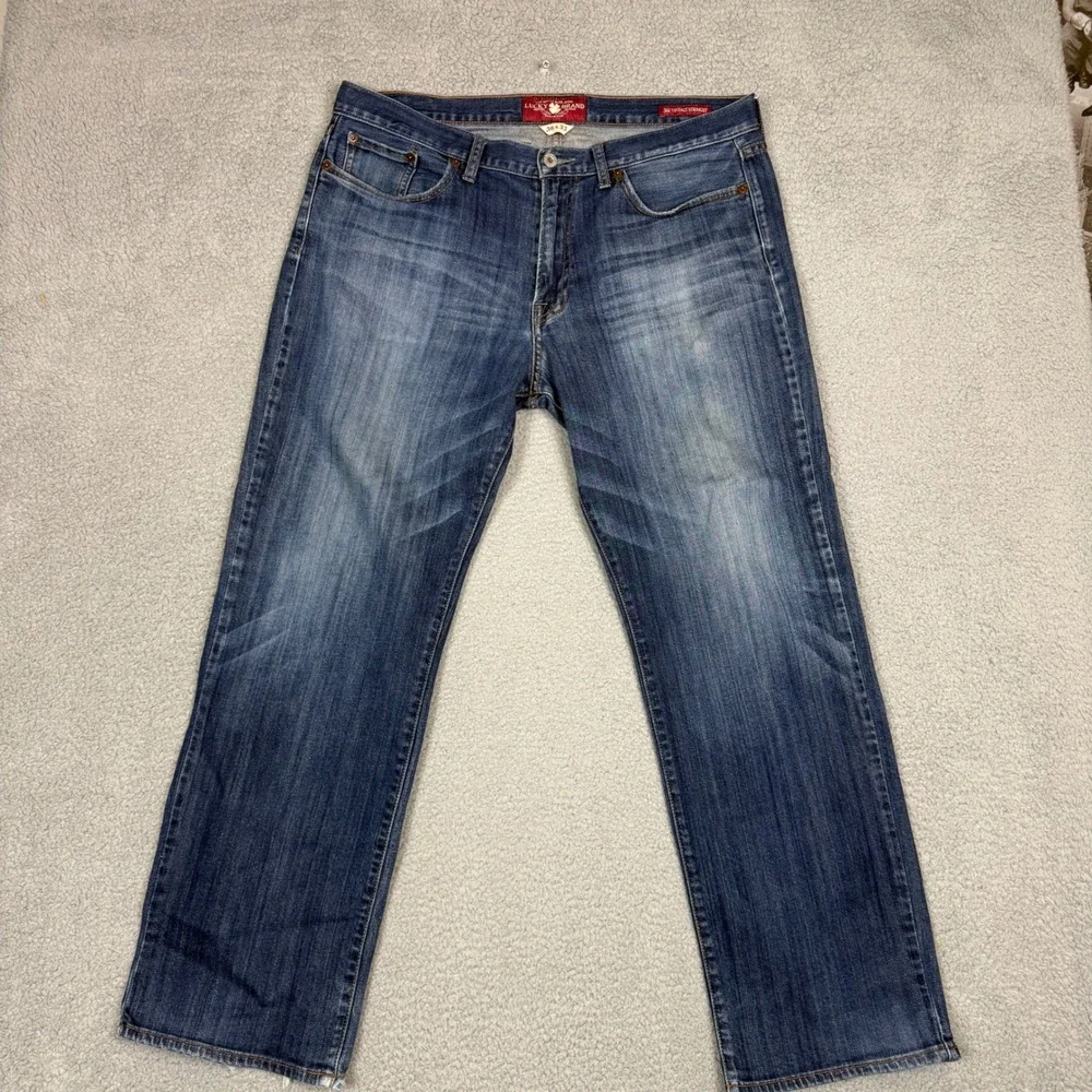 Lucky Brand 361 Vintage Straight Jeans Mens 36x32 Medium Wash Blue Denim Classic